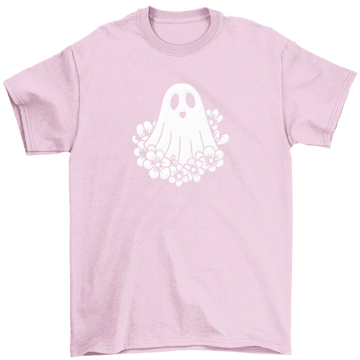 Floral ghost Children's light pink Tshirt 12-13 Years