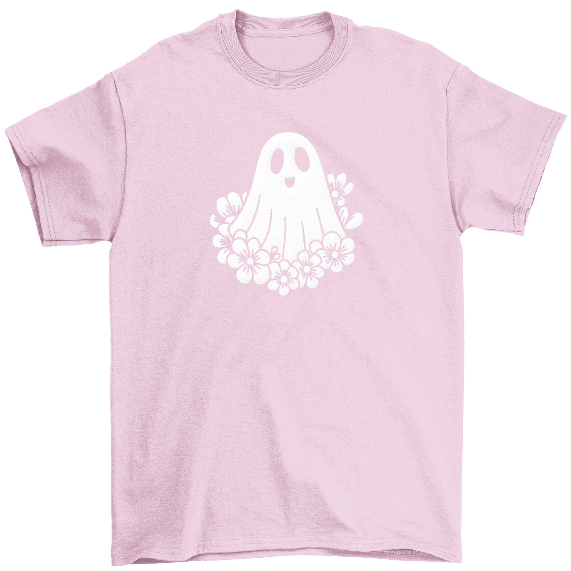 Floral ghost Children's light pink Tshirt 12-13 Years