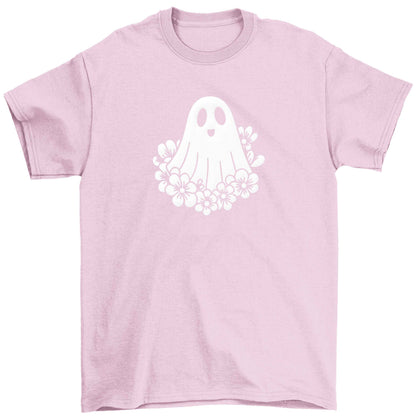 Floral ghost Children's light pink Tshirt 12-13 Years