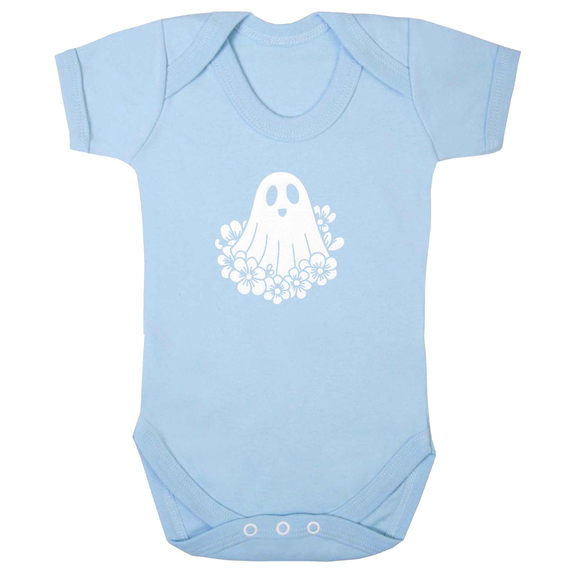 Floral ghost baby bodysuit pale blue 18-24 months