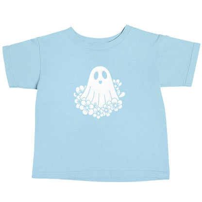 Floral ghost light blue baby toddler Tshirt 2 Years