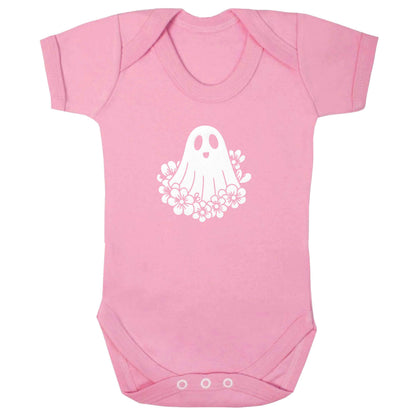Floral ghost baby bodysuit pale pink 18-24 months