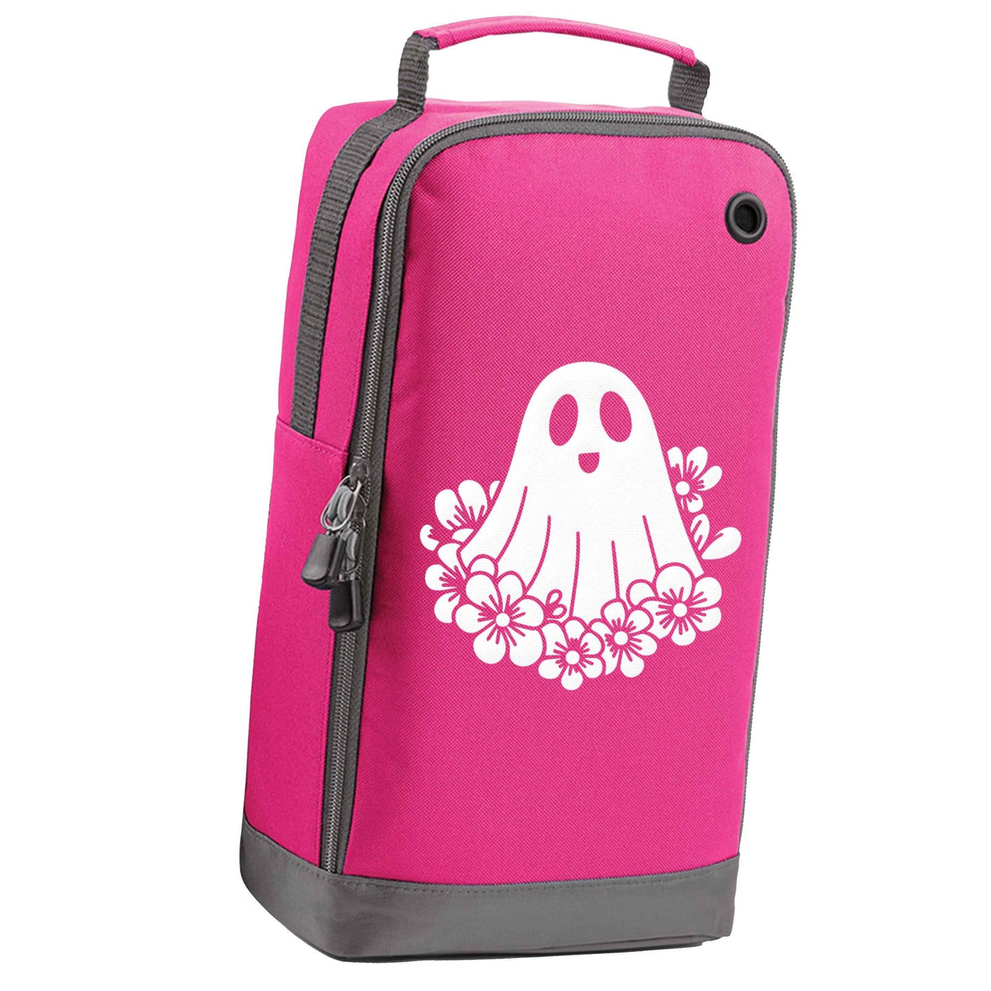 Floral ghost pink sports shoe bag vertical print