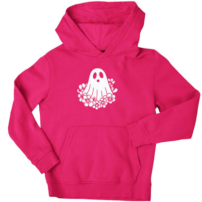 Floral ghost children's pink hoodie 12-13 Years