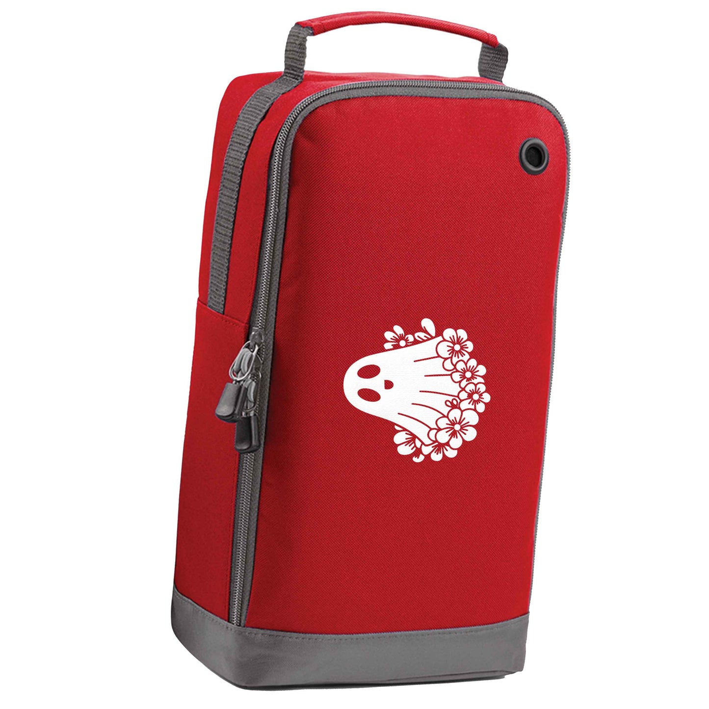 Floral ghost red sports shoe bag vertical print