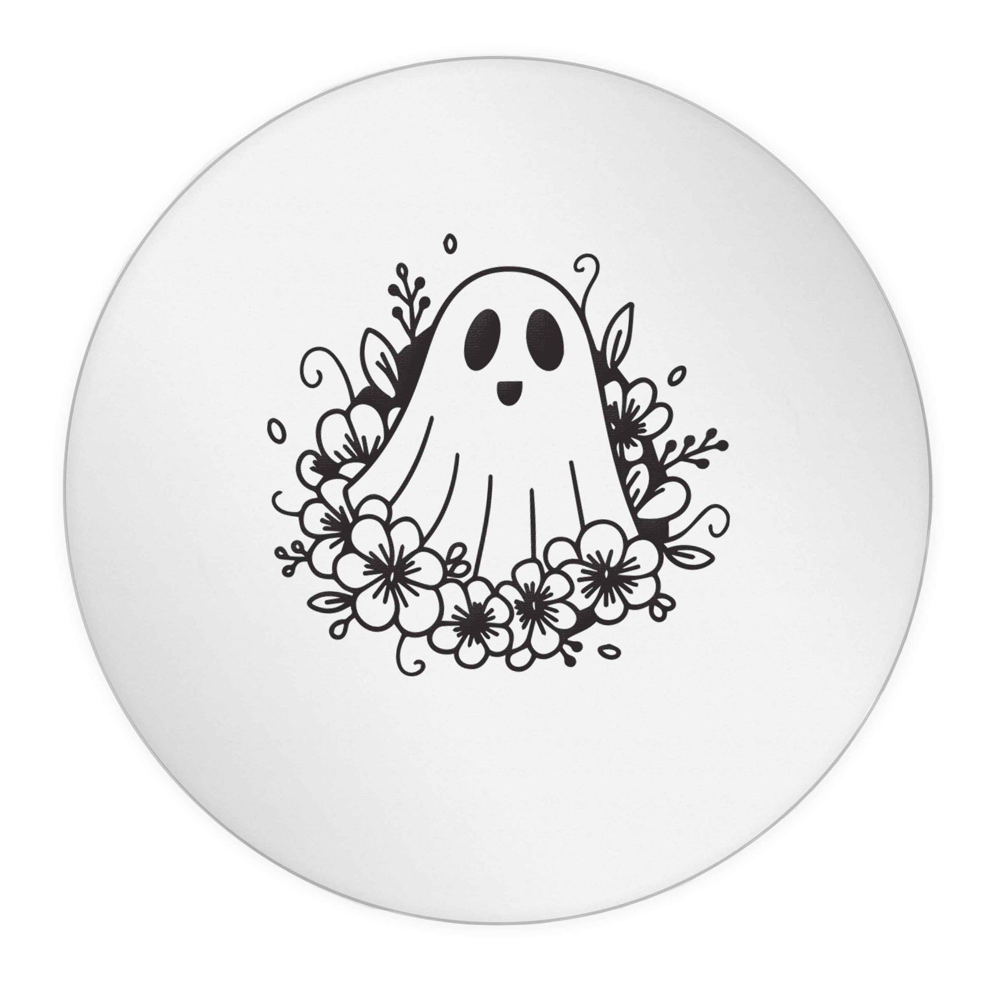 Floral ghost 24 @ 45mm matt circle stickers