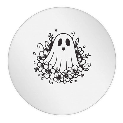 Floral ghost 24 @ 45mm matt circle stickers