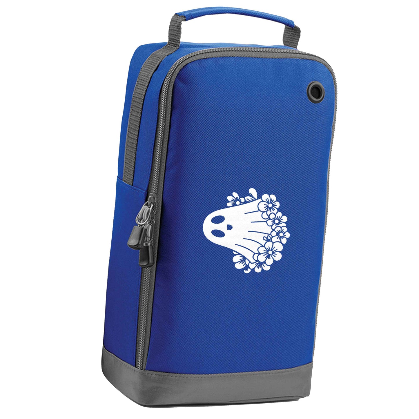 Floral ghost blue sports shoe bag horizontal print