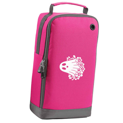 Floral ghost pink sports shoe bag horizontal print