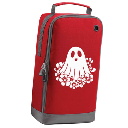 Floral ghost red sports shoe bag horizontal print