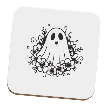 Floral ghost set of four coasters