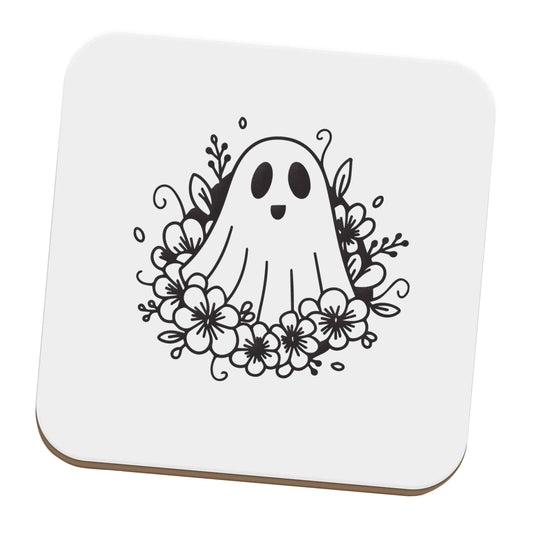 Floral ghost set of four coasters