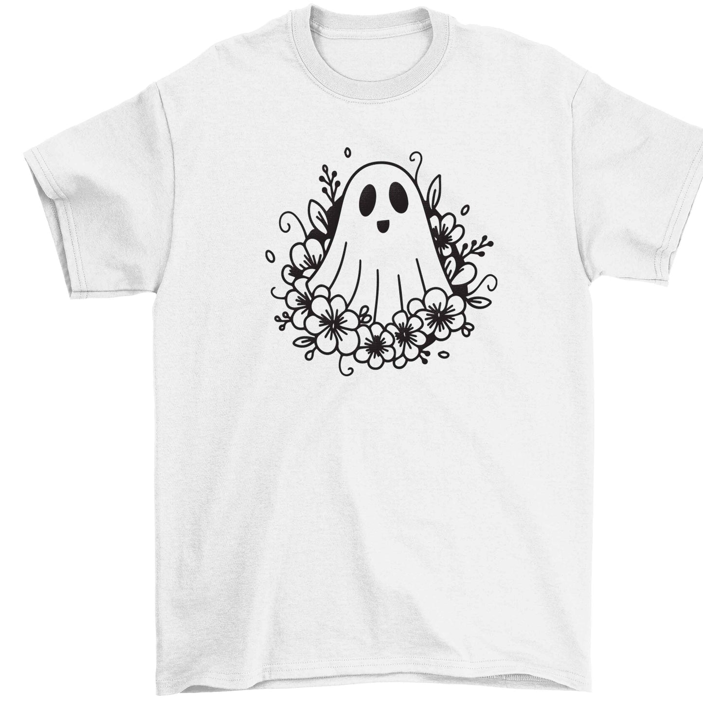 Floral ghost Children's white Tshirt 12-13 Years