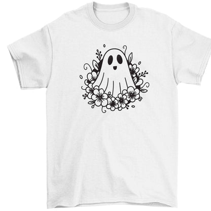 Floral ghost Children's white Tshirt 12-13 Years