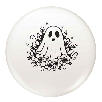 Floral ghost small 25mm Pin badge