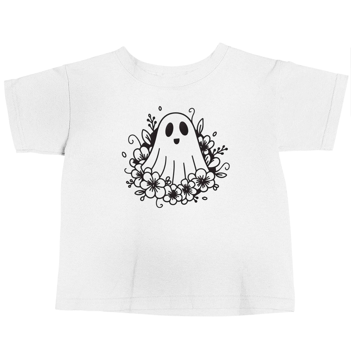 Floral ghost white baby toddler Tshirt 2 Years