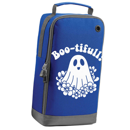Boo-tifull! Floral ghost blue sports shoe bag vertical print