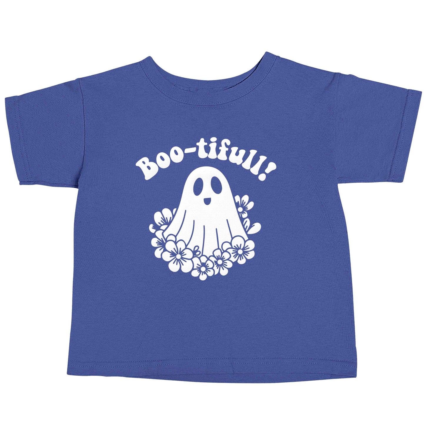 Boo-tifull! Floral ghost blue baby toddler Tshirt 2 Years
