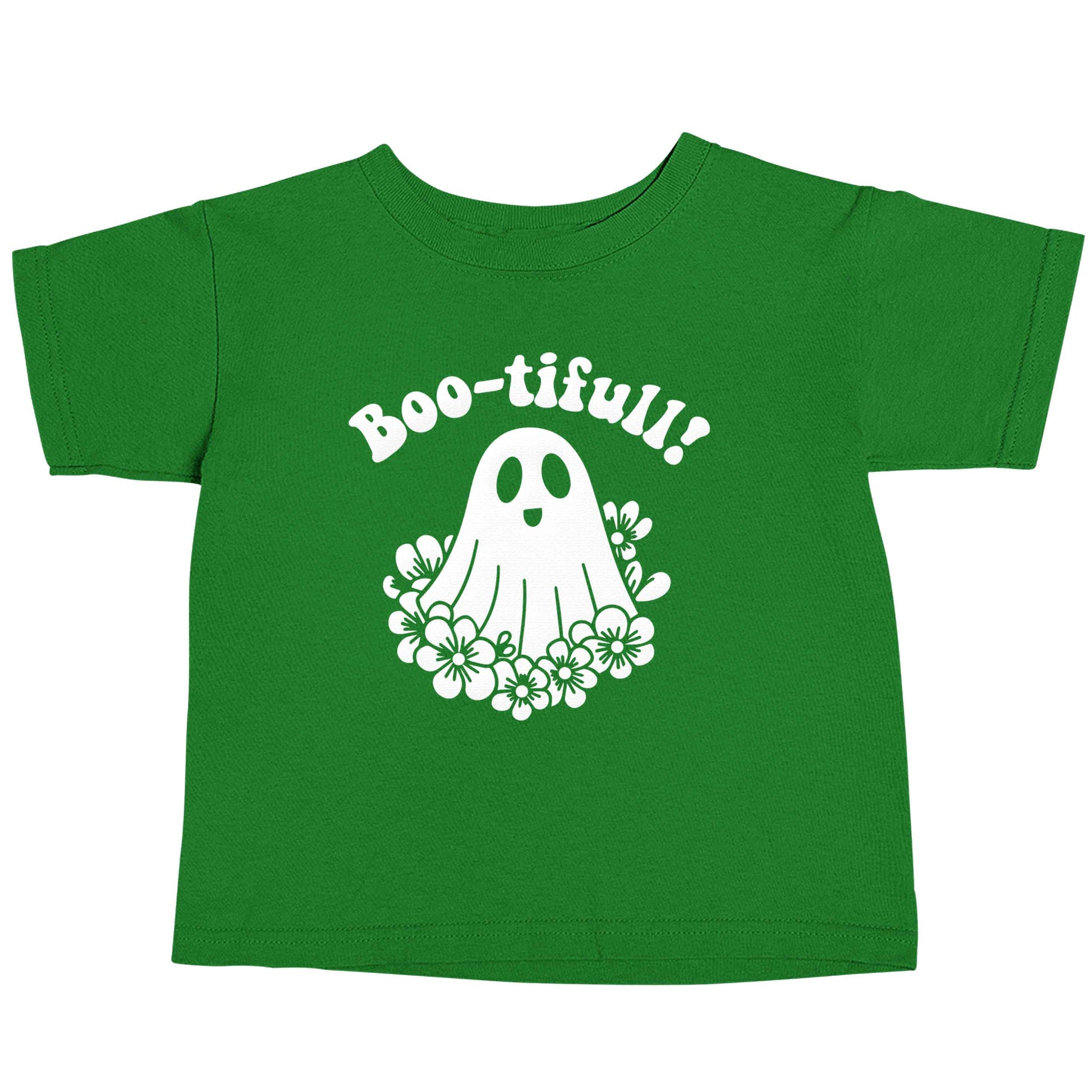 Boo-tifull! Floral ghost green baby toddler Tshirt 2 Years
