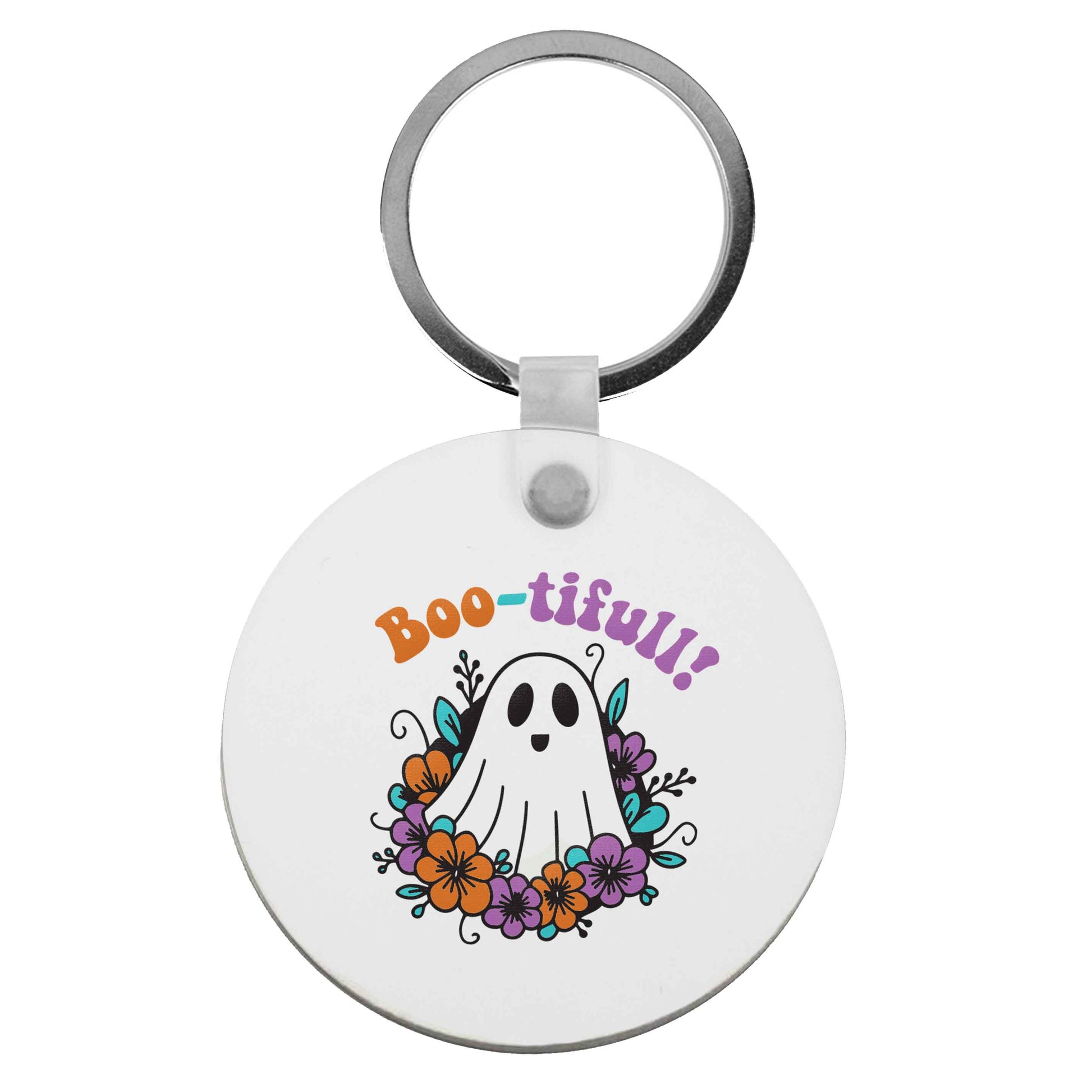 Boo-tifull! Floral ghost | Keyring