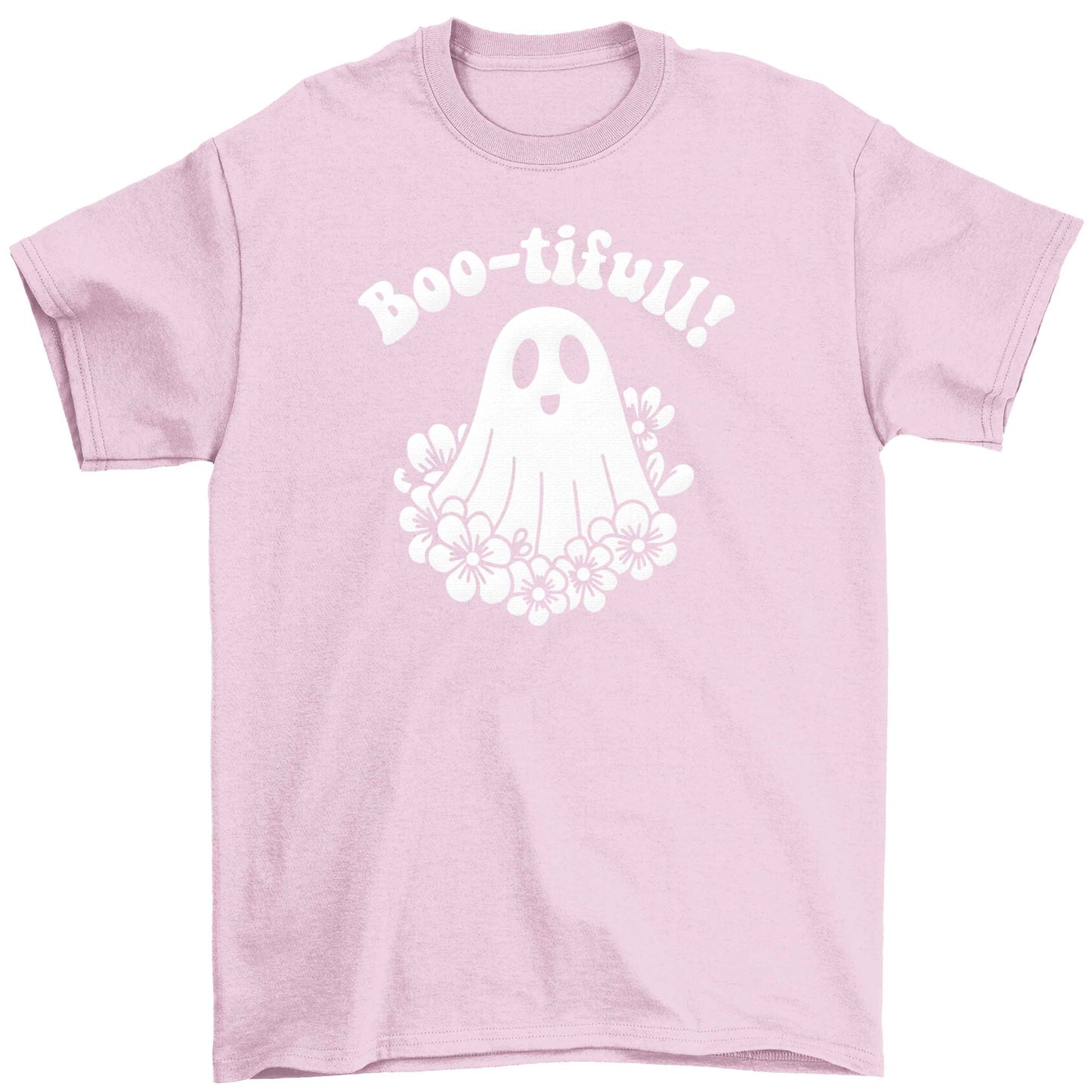 Boo-tifull! Floral ghost Children's light pink Tshirt 12-13 Years