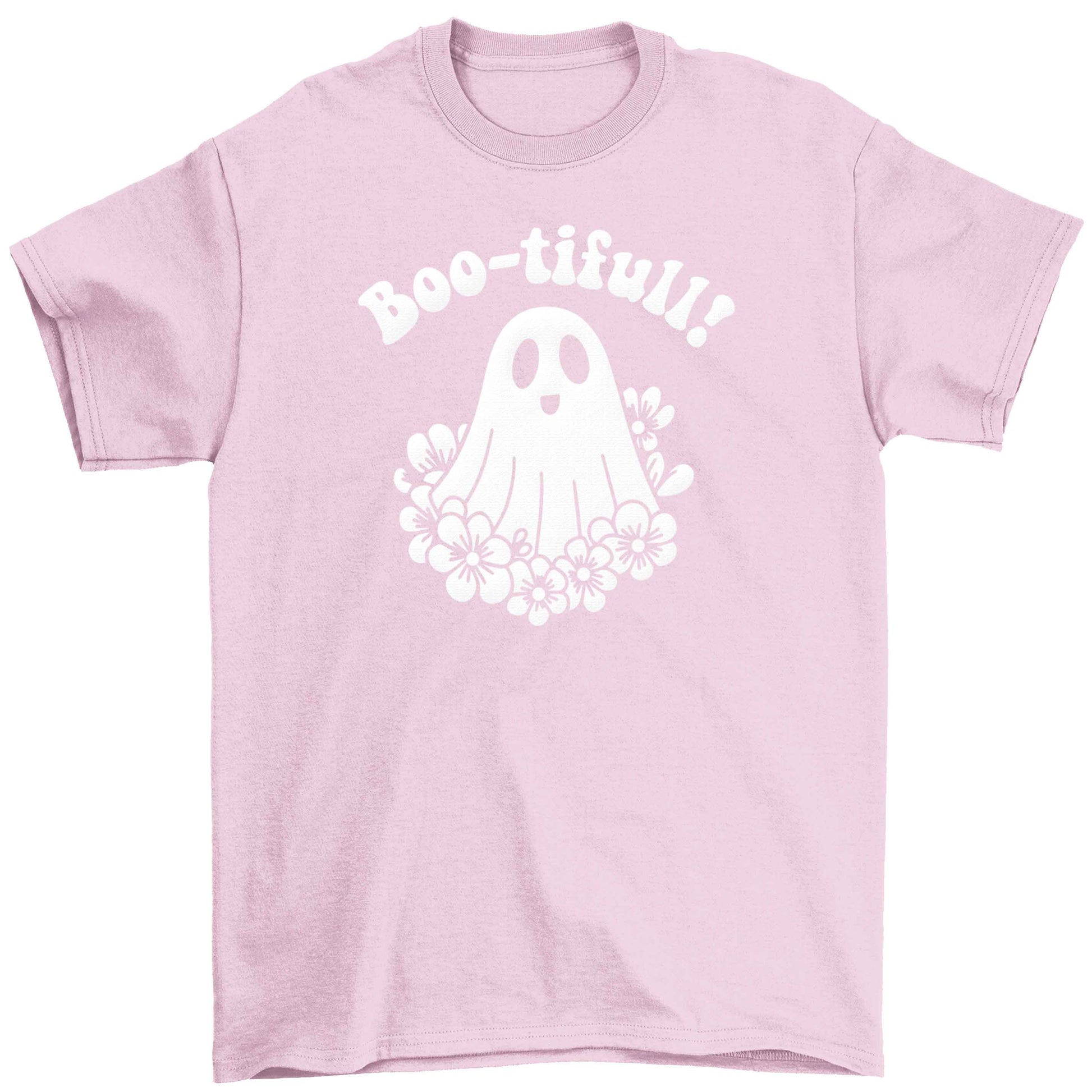 Boo-tifull! Floral ghost Children's light pink Tshirt 12-13 Years