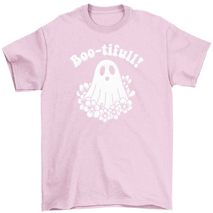 Boo-tifull! Floral ghost Children's light pink Tshirt 12-13 Years