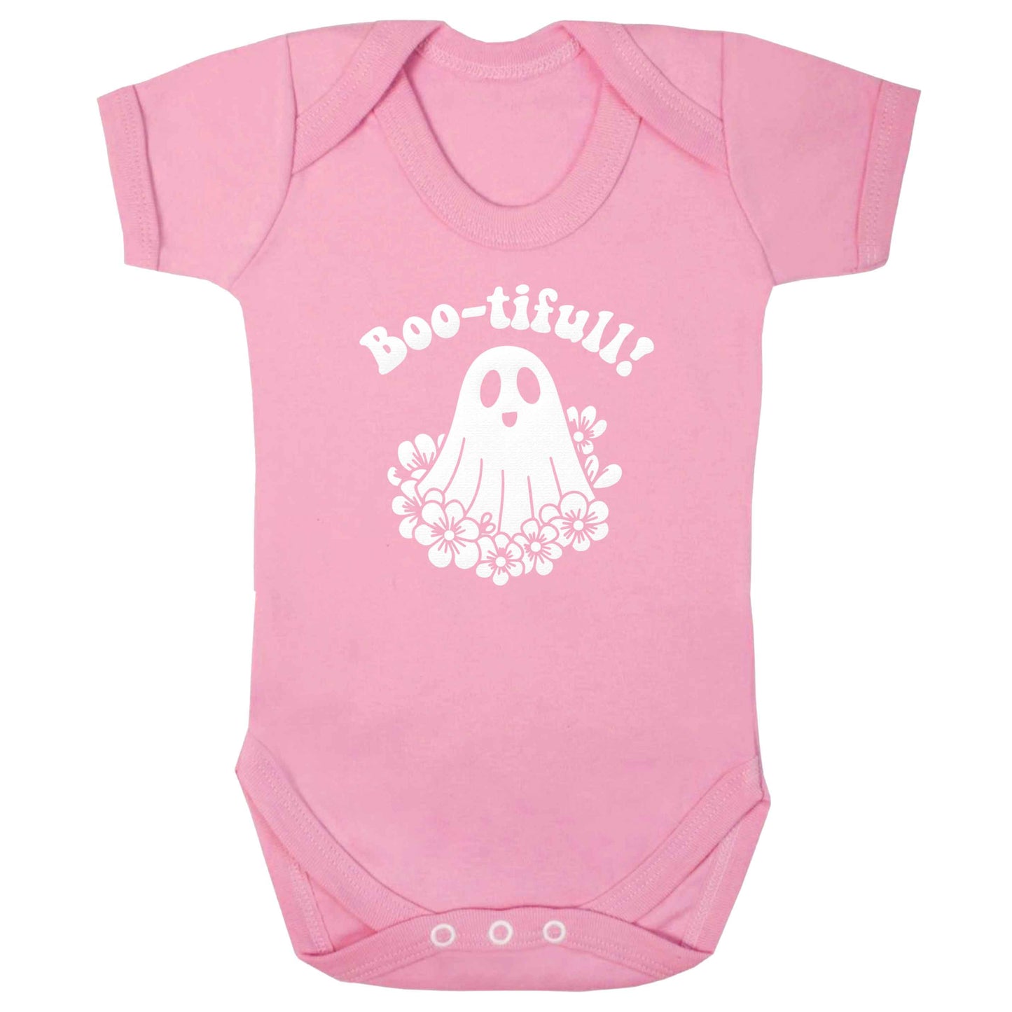 Boo-tifull! Floral ghost baby bodysuit pale pink 18-24 months