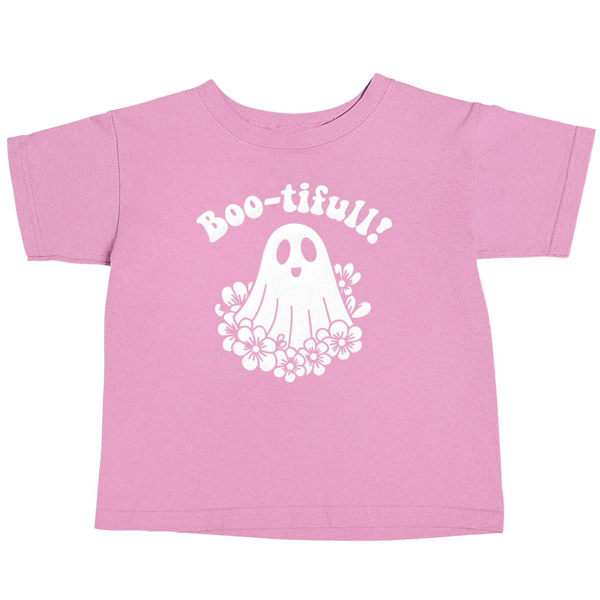 Boo-tifull! Floral ghost light pink baby toddler Tshirt 2 Years