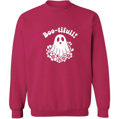 Boo-tifull! Floral ghost adult's unisex pink sweater 2XL