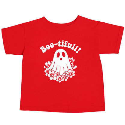 Boo-tifull! Floral ghost red baby toddler Tshirt 2 Years