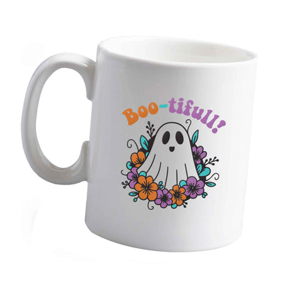 10 oz Boo-tifull! Floral ghost ceramic mug left sided