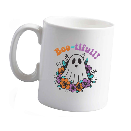 10 oz Boo-tifull! Floral ghost ceramic mug left sided