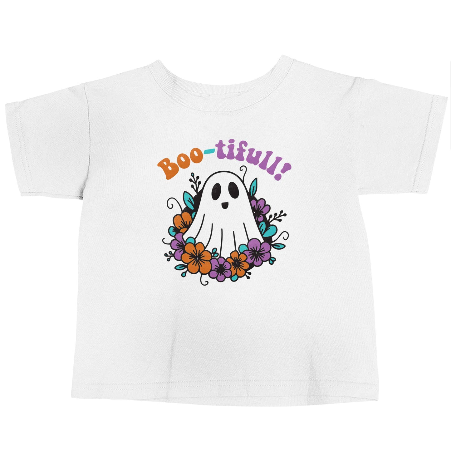 Boo-tifull! Floral ghost white baby toddler Tshirt 2 Years