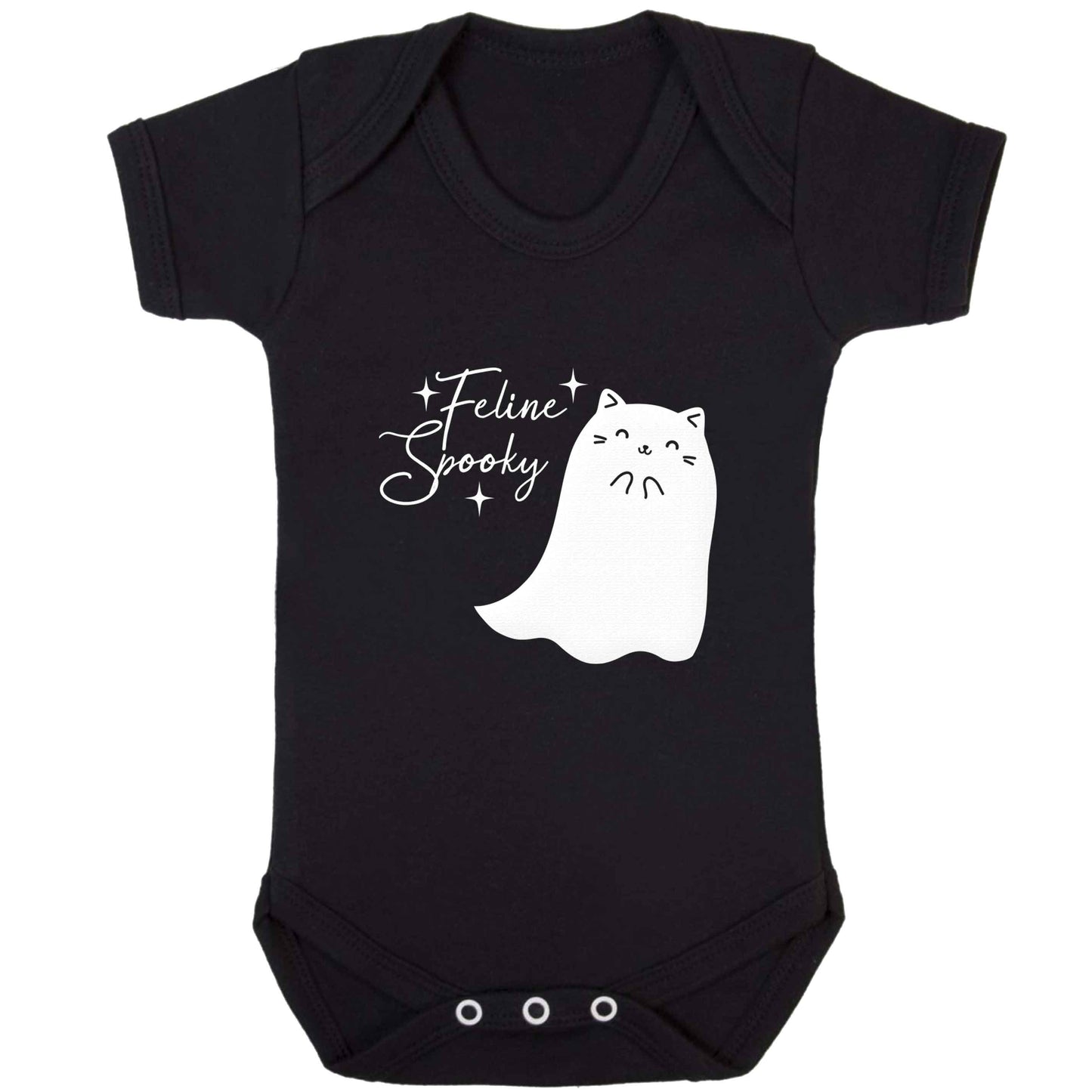 Feline spooky baby bodysuit black 18-24 months
