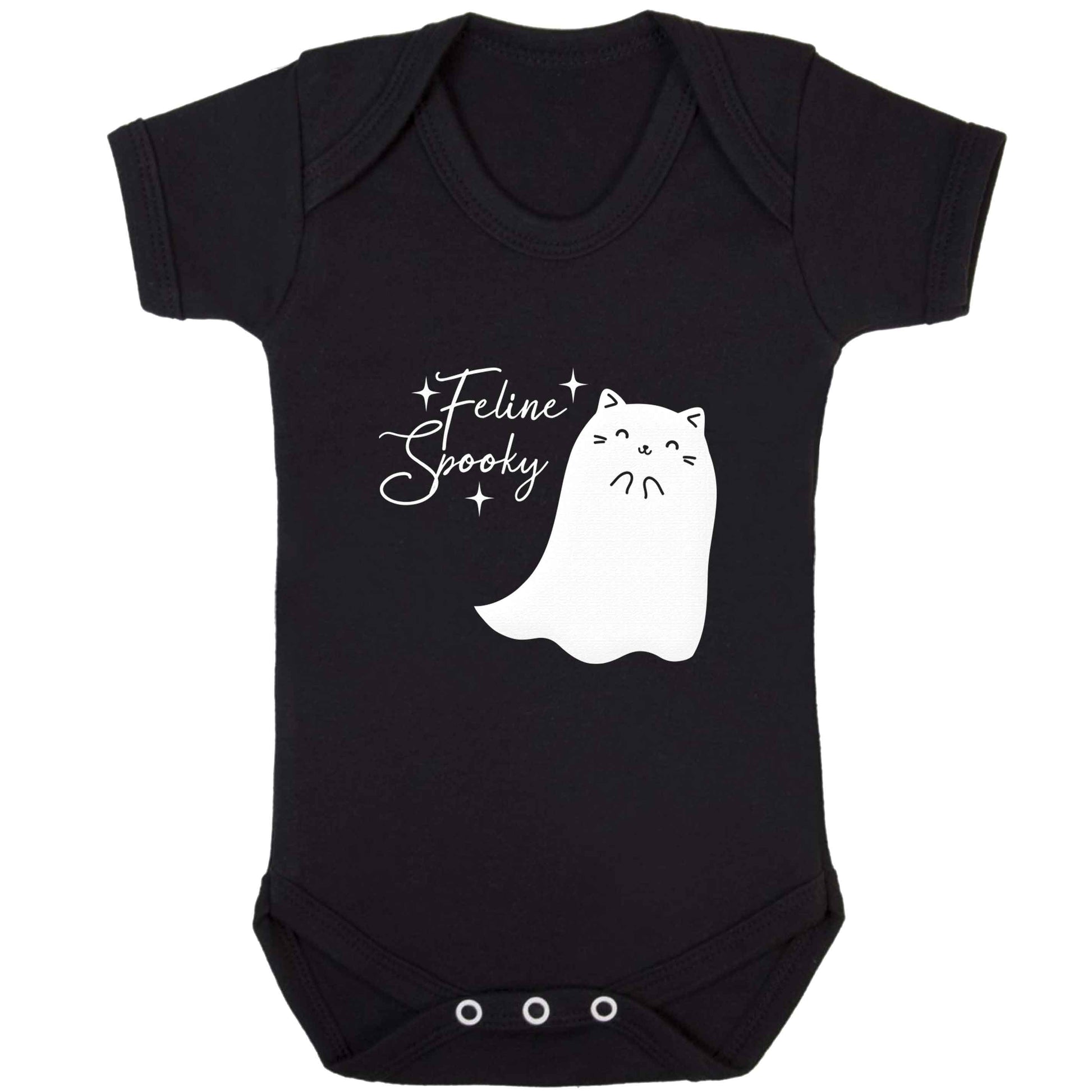 Feline spooky baby bodysuit black 18-24 months