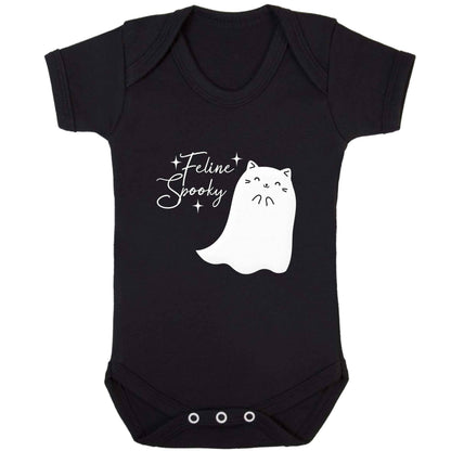 Feline spooky baby bodysuit black 18-24 months