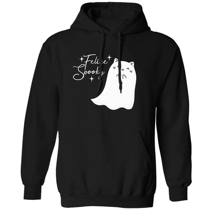 Feline spooky adults unisex black hoodie 2XL