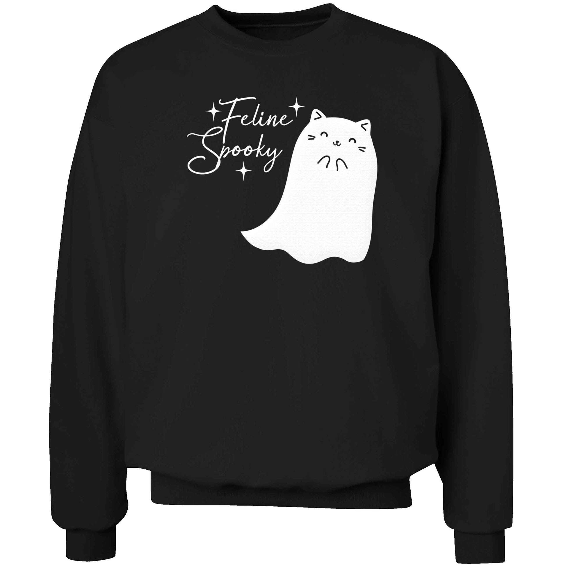 Feline spooky adult's unisex black sweater 2XL