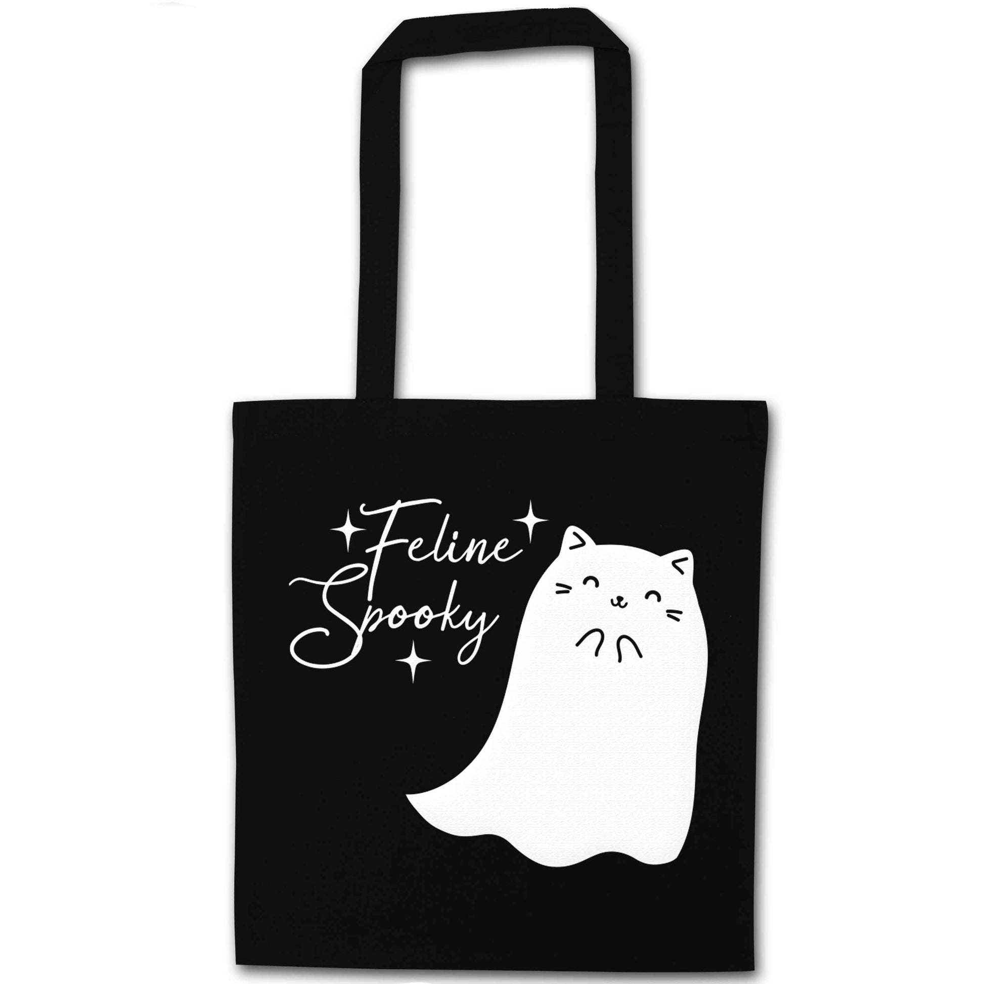 Feline spooky black tote bag