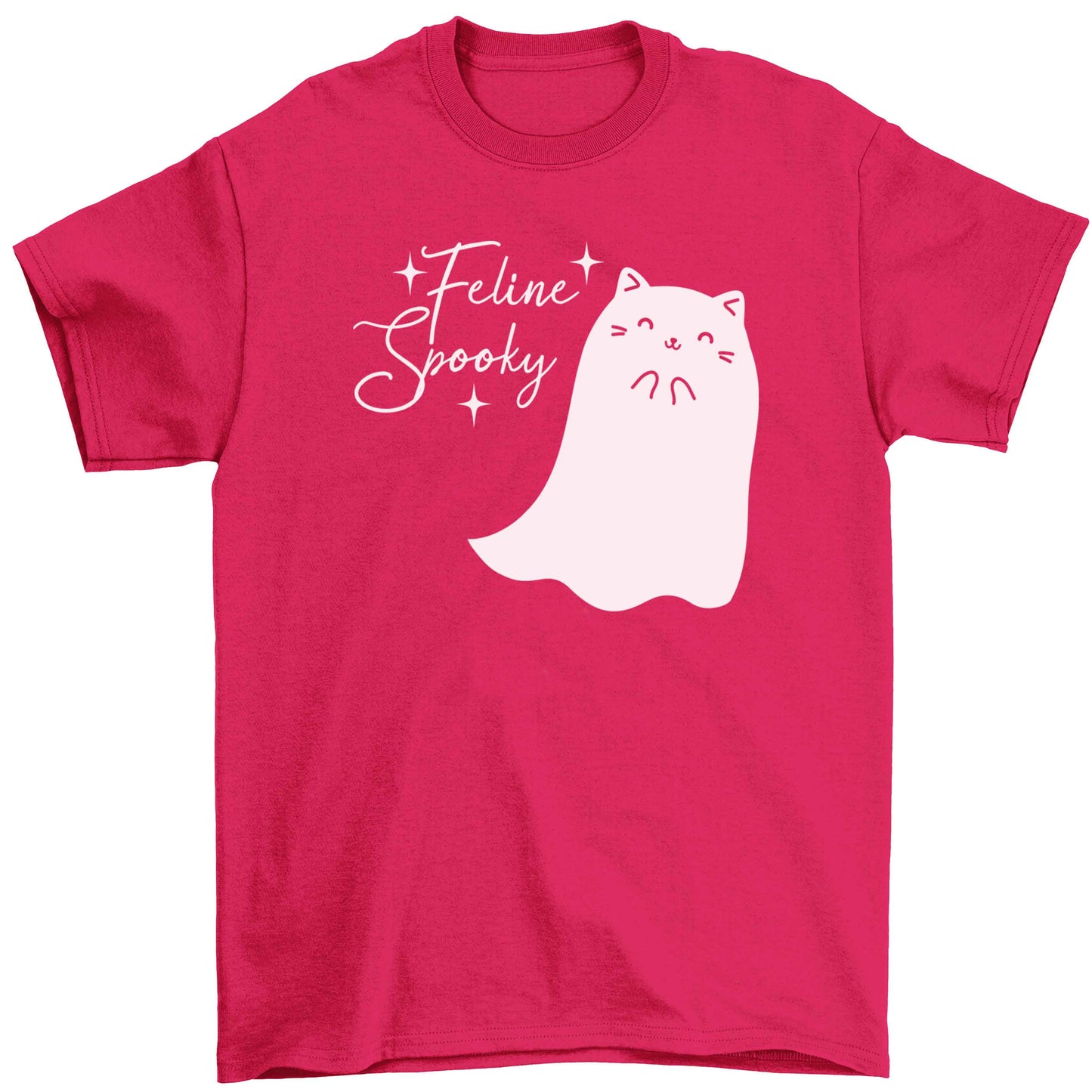 Feline spooky Children's pink Tshirt 12-13 Years