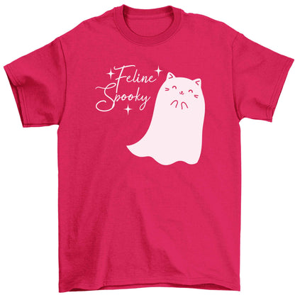 Feline spooky Children's pink Tshirt 12-13 Years