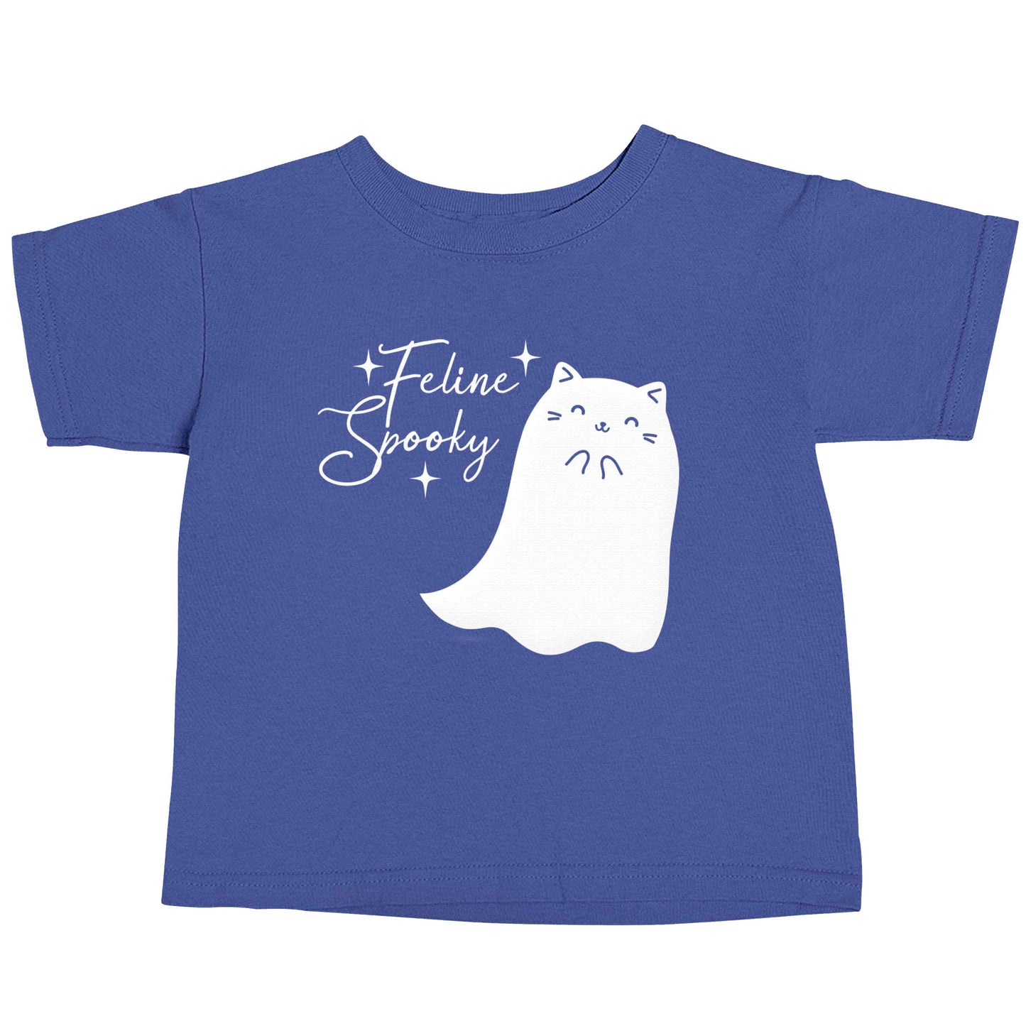 Feline spooky blue baby toddler Tshirt 2 Years