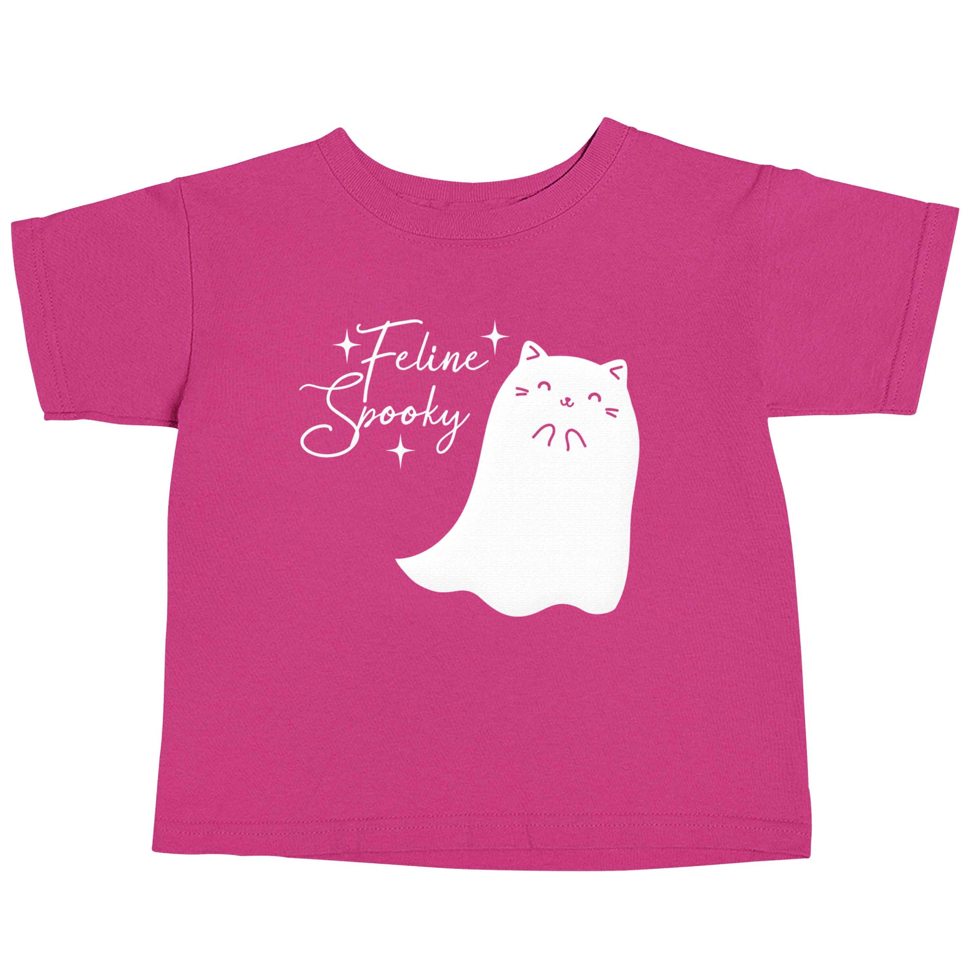 Feline spooky pink baby toddler Tshirt 2 Years