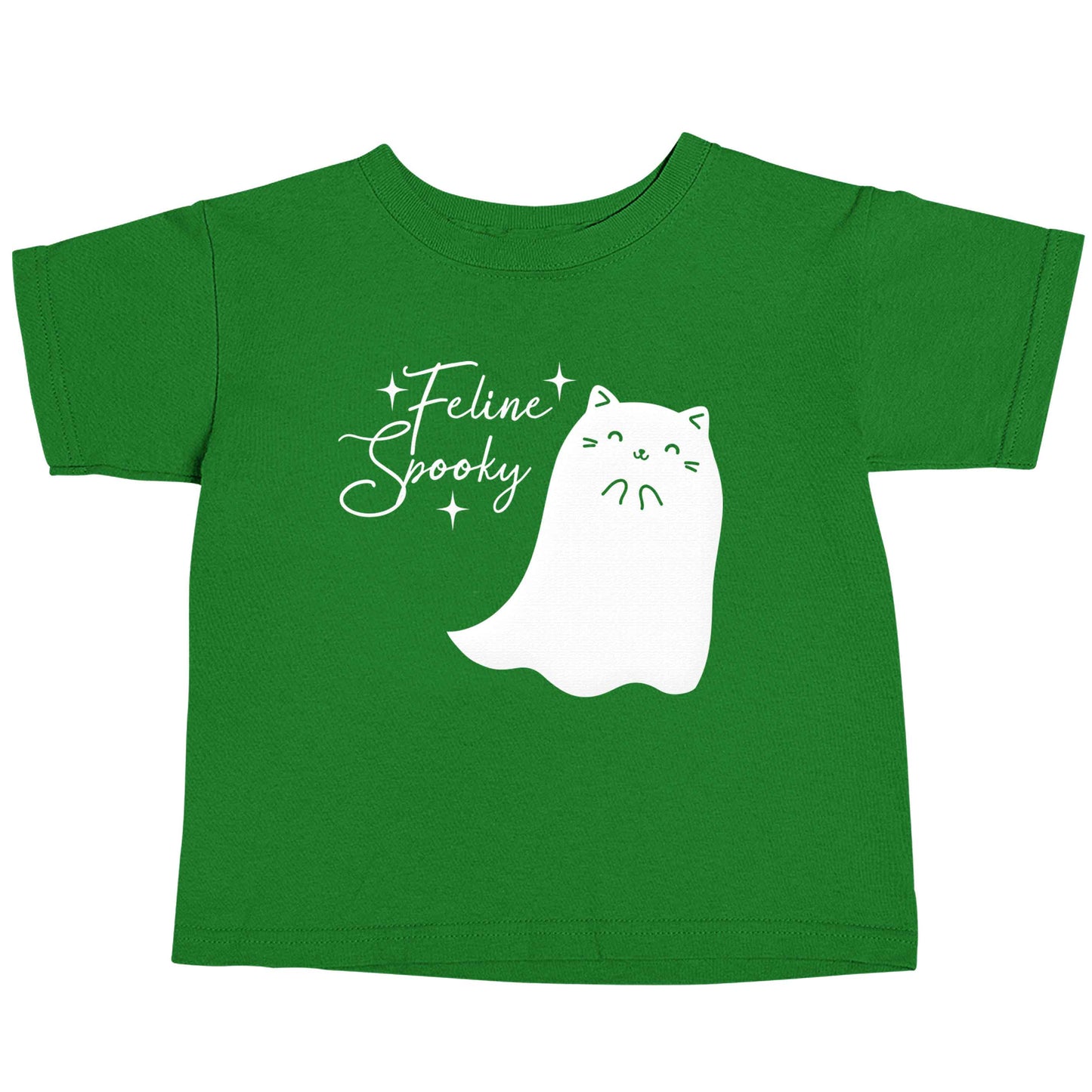 Feline spooky green baby toddler Tshirt 2 Years