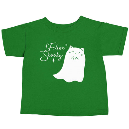 Feline spooky green baby toddler Tshirt 2 Years