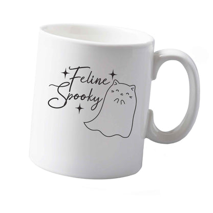 10 oz Feline spooky ceramic mug  both sides
