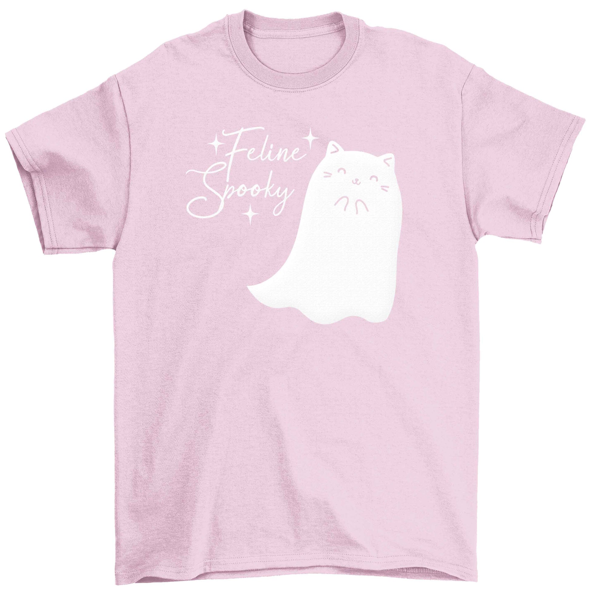 Feline spooky Children's light pink Tshirt 12-13 Years