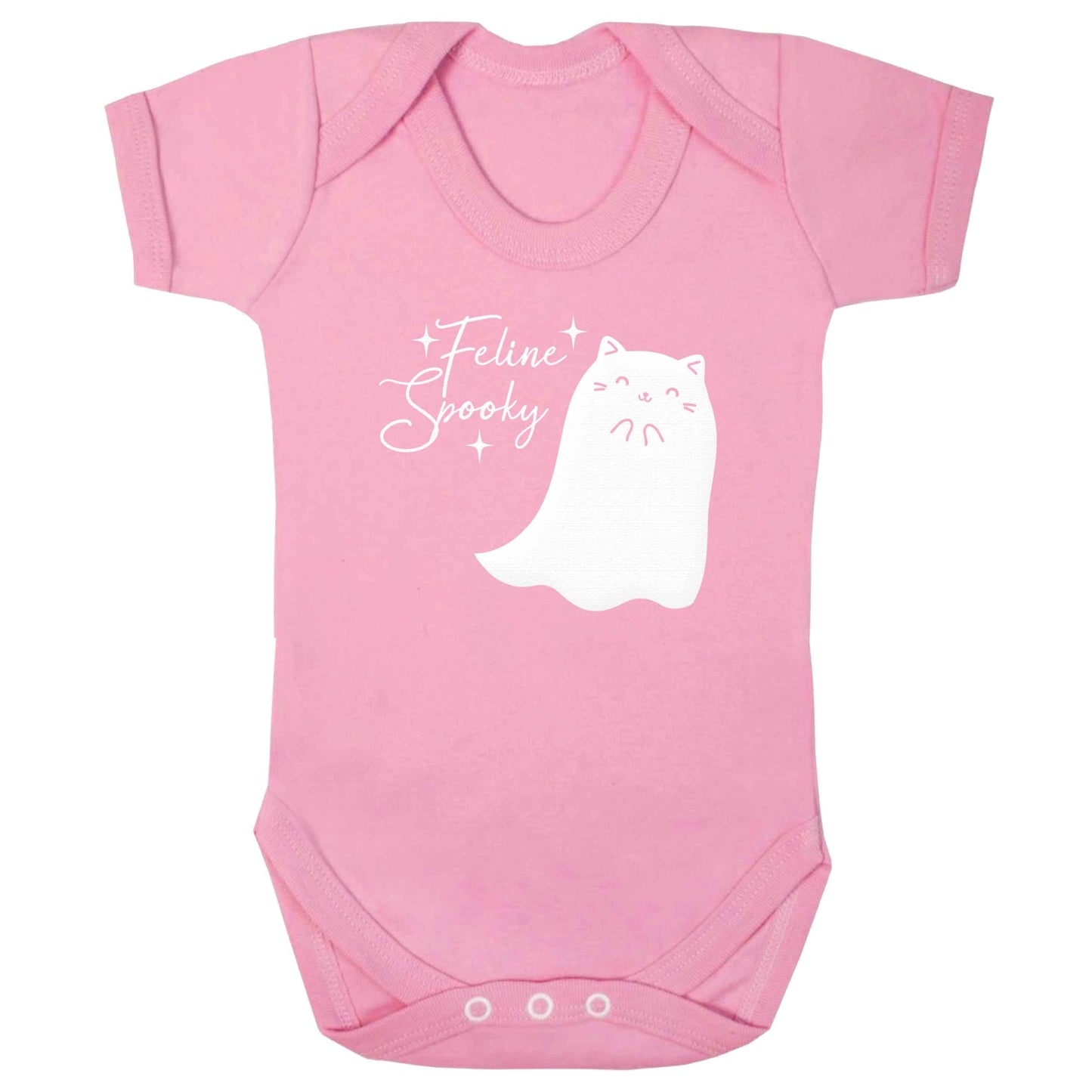 Feline spooky baby bodysuit pale pink 18-24 months