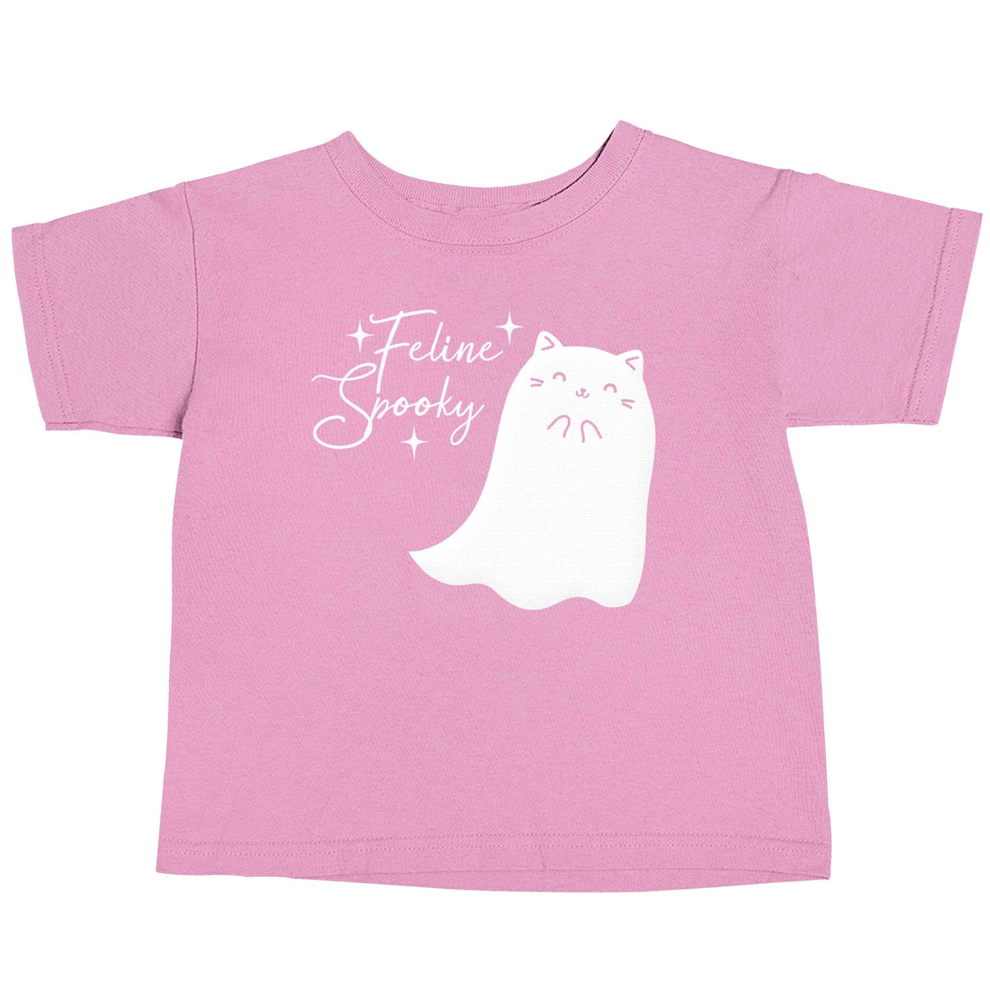 Feline spooky light pink baby toddler Tshirt 2 Years